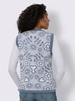 Gilet en tricot tricot jacquard de qualité