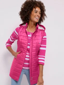 Gilet long doublée et légèrement ouaté