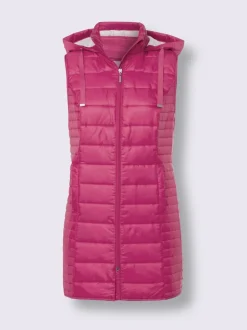 Gilet long doublée et légèrement ouaté