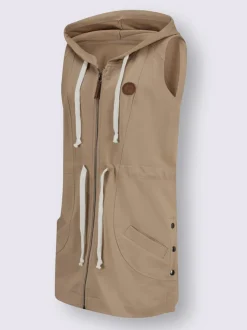 Gilet long pur coton