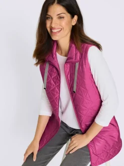 Gilet matelassé fentes latérales avec boutons-pression