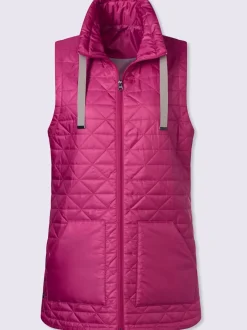 Gilet matelassé fentes latérales avec boutons-pression