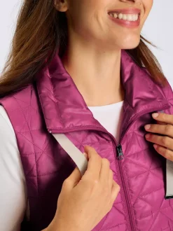 Gilet matelassé fentes latérales avec boutons-pression