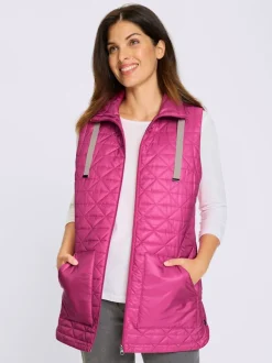 Gilet matelassé fentes latérales avec boutons-pression