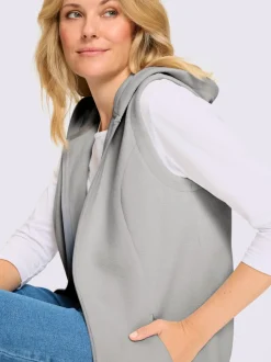 Gilet polaire coupe longue affinante