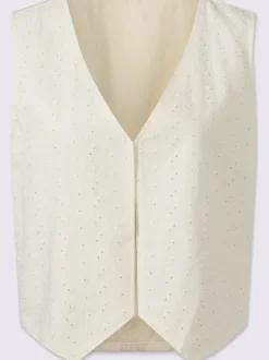 Gilet superbe broderie ajourée