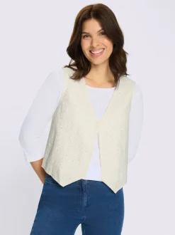 Gilet superbe broderie ajourée