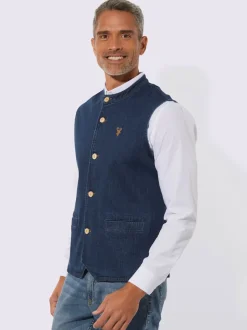 Gilet traditionnel broderie contrastée