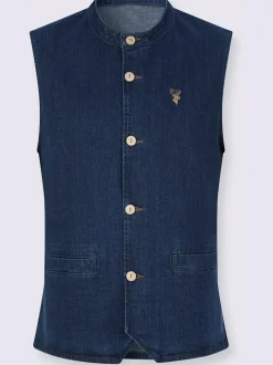Gilet traditionnel broderie contrastée