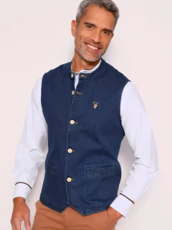 Gilet traditionnel broderie contrastée