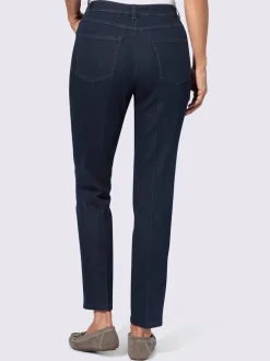 Jean application avec broderie et paillettes