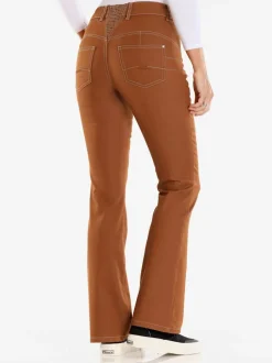 Jean bootcut empiècement confortable et élastique au dos