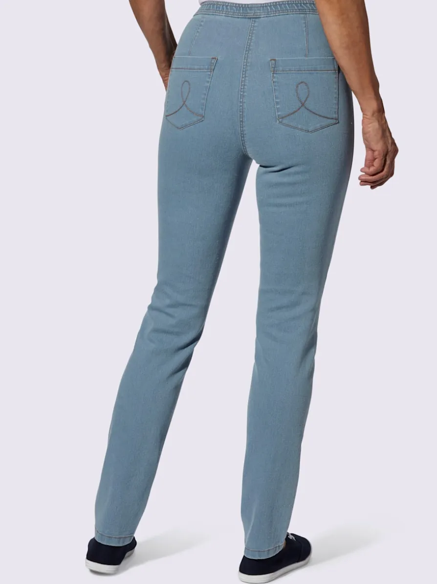 Jean ceinture élastique confortable