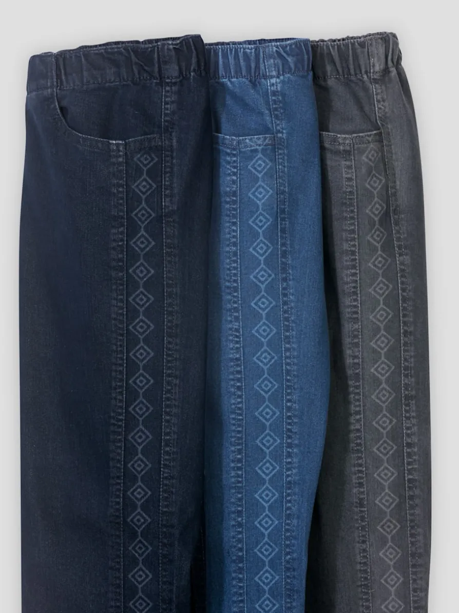 Jean ceinture élastique confortable