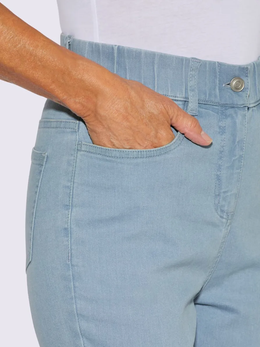 Jean ceinture élastique, passants