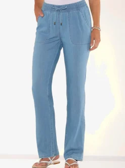 Jean ceinture smockée