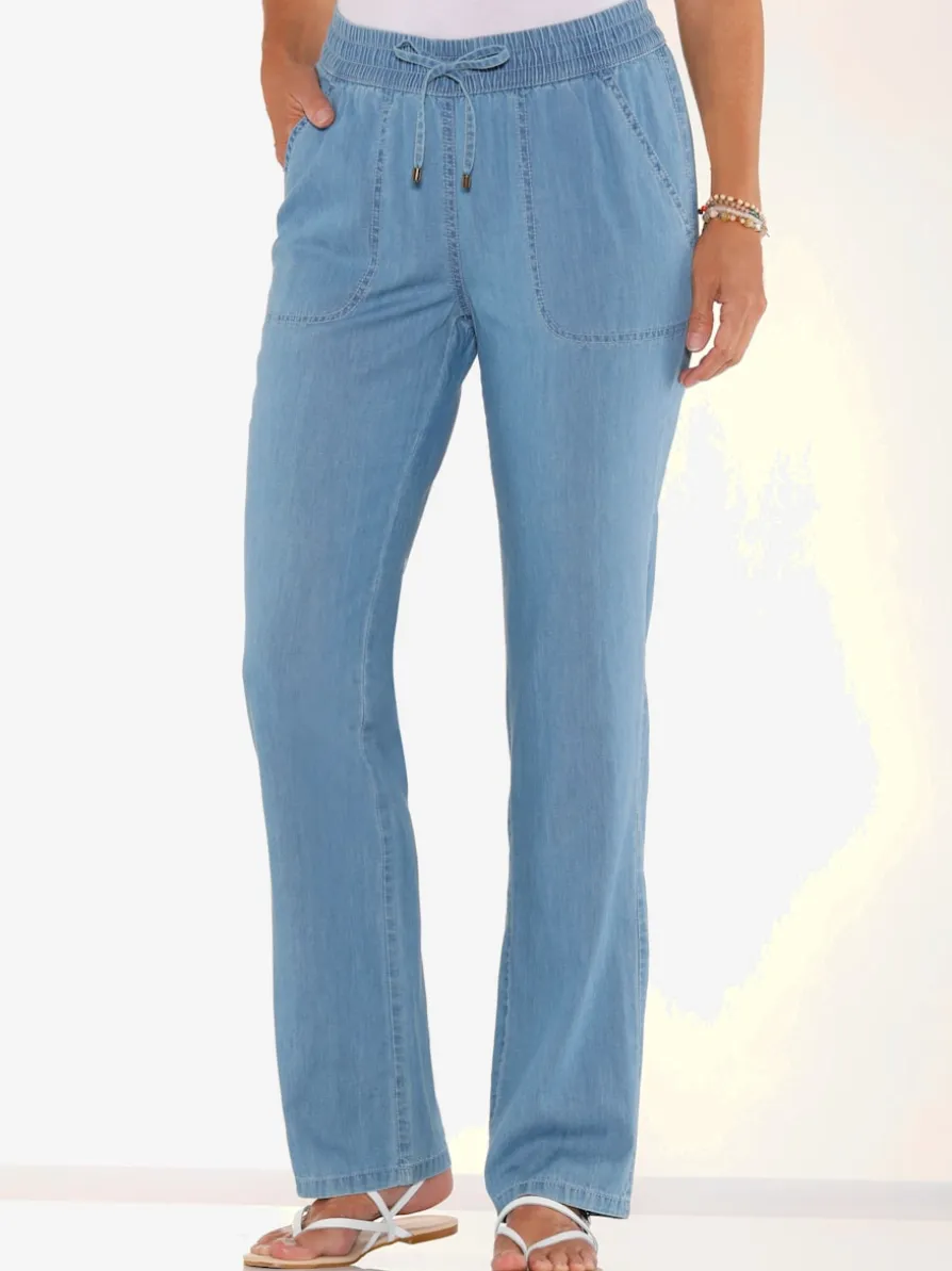 Jean ceinture smockée