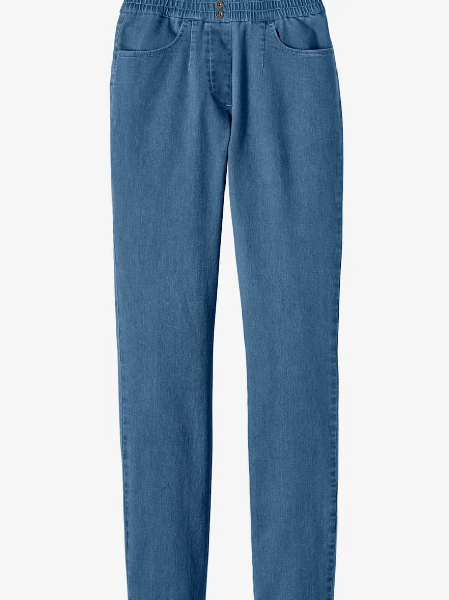Jean femme confortable taille élastique