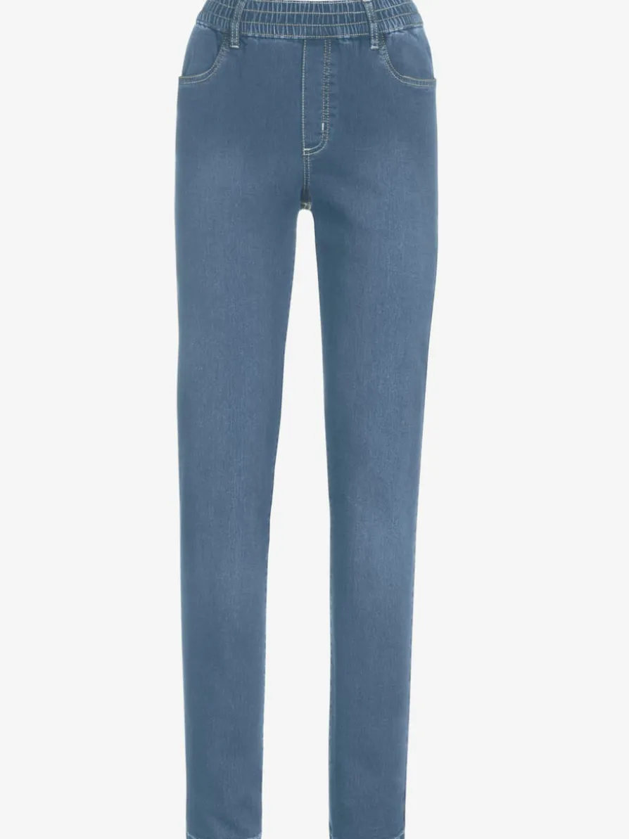Jean féminin ceinture élastique boucle ceinture