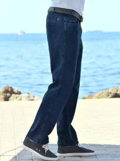 Jean longueur cheville ceinture élastique confortable et classique