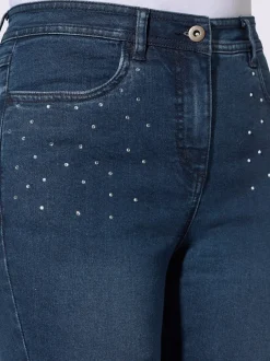 Jean petites pierres brillantes fantaisie
