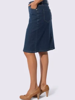 Jupe en jean qualité coton extensible indéformable