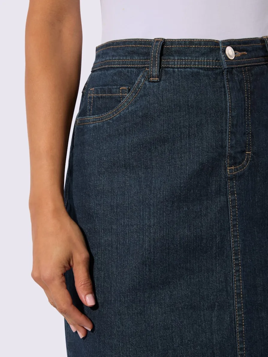Jupe en jean qualité coton extensible indéformable