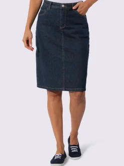 Jupe en jean qualité coton extensible indéformable