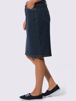 Jupe en jean qualité coton extensible indéformable