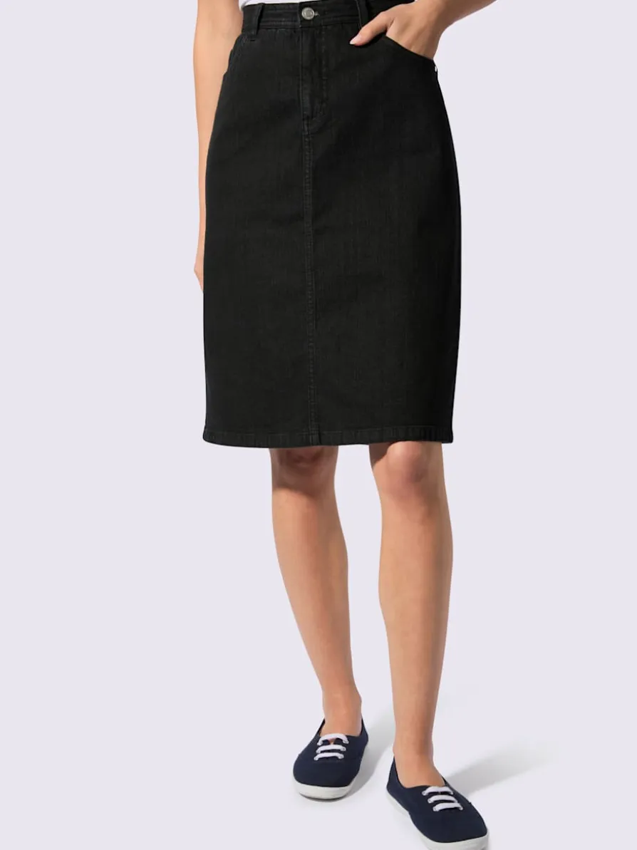 Jupe en jean qualité coton extensible indéformable
