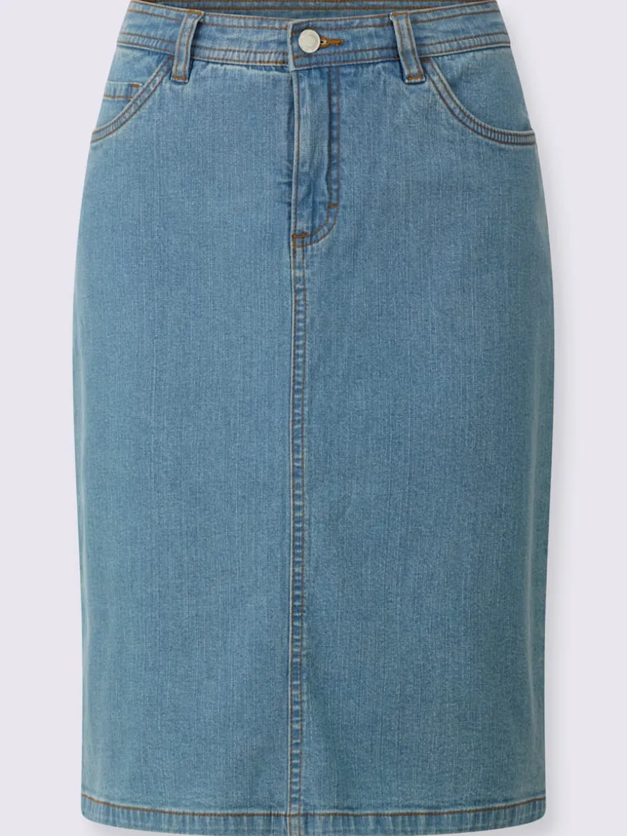 Jupe en jean qualité coton extensible indéformable