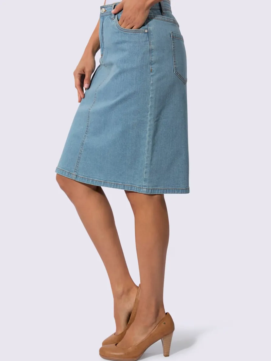 Jupe en jean qualité coton extensible indéformable