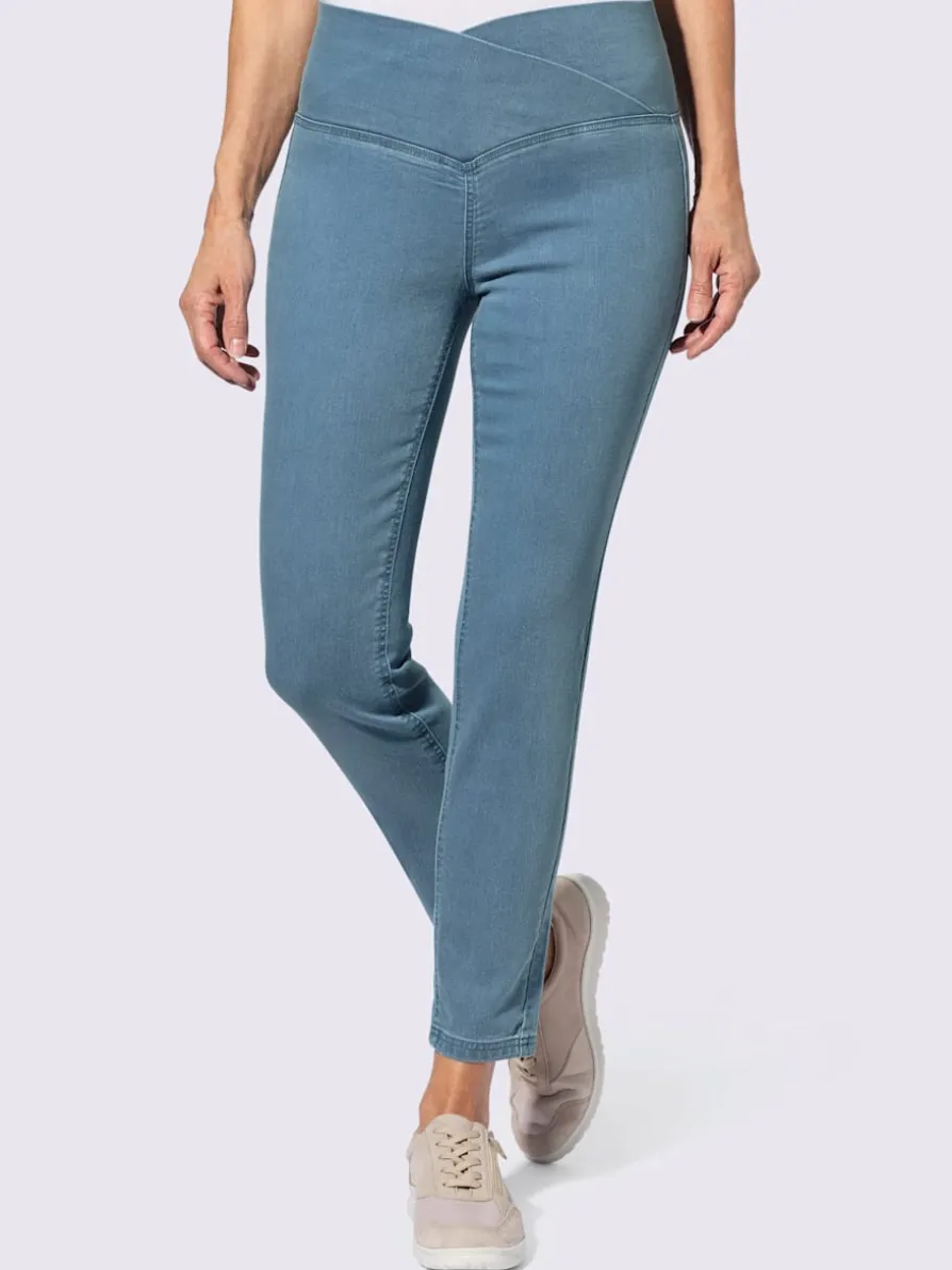 Legging en jean ceinture haute chevauchante