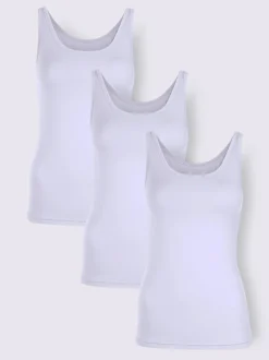 Lot de 3 débardeurs en coton bretelles larges