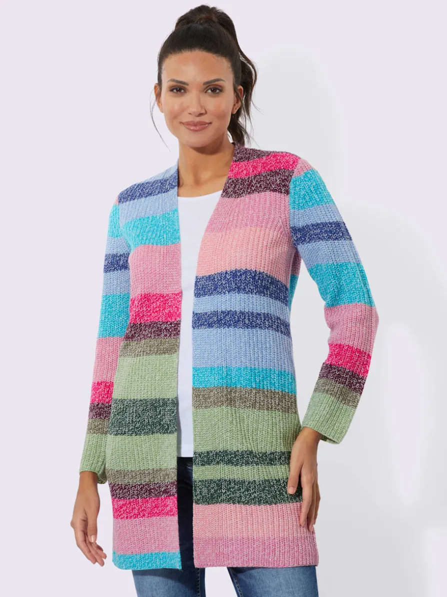 Manteau en tricot forme ouverte et longue tendance