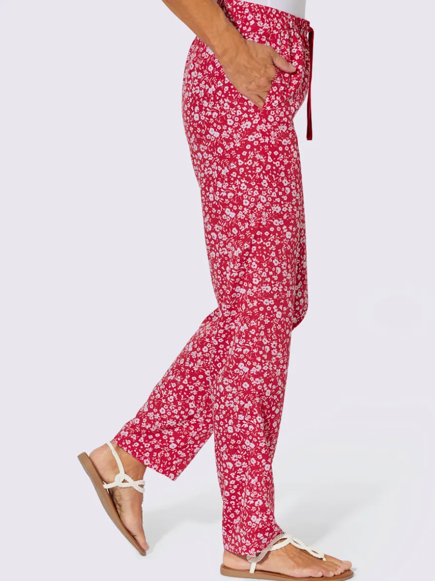 Pantalon ceinture élastique, coulisse et lien à nouer