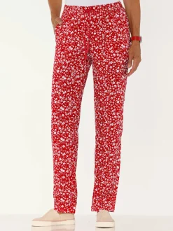 Pantalon ceinture élastique, coulisse et lien à nouer