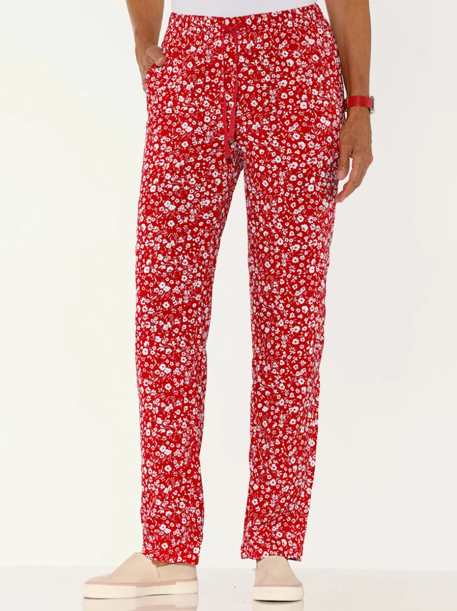 Pantalon ceinture élastique, coulisse et lien à nouer