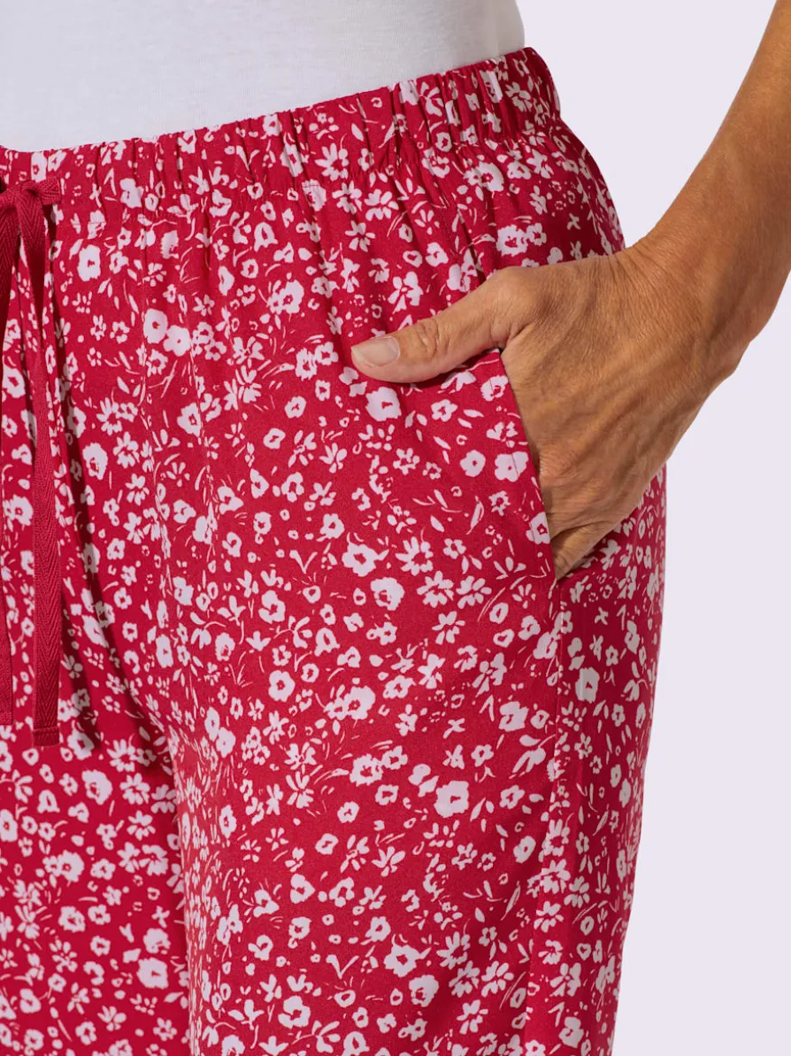 Pantalon ceinture élastique, coulisse et lien à nouer