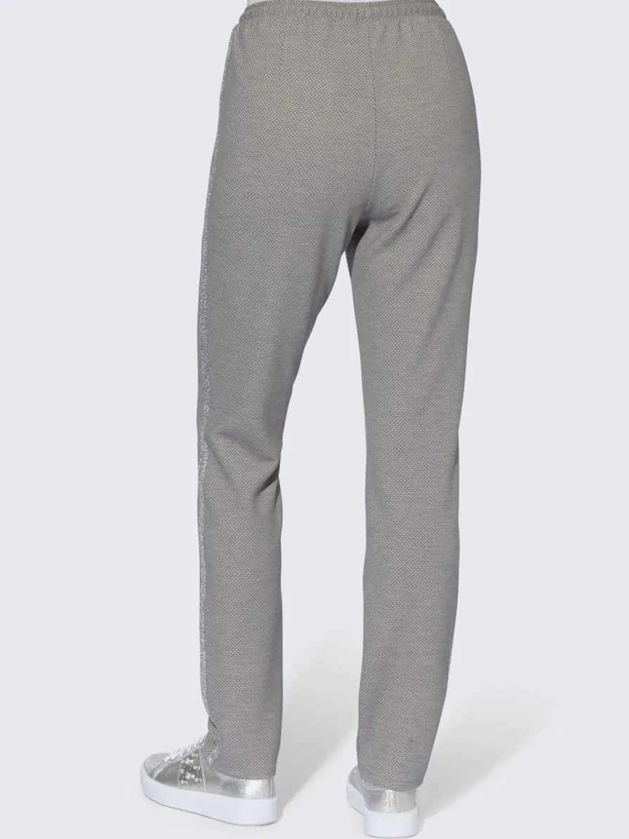 Pantalon ceinture élastique latérale et au dos