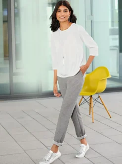 Pantalon ceinture élastique latérale et au dos