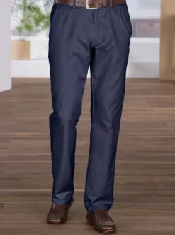 Pantalon confortable en coton, coupe élégante