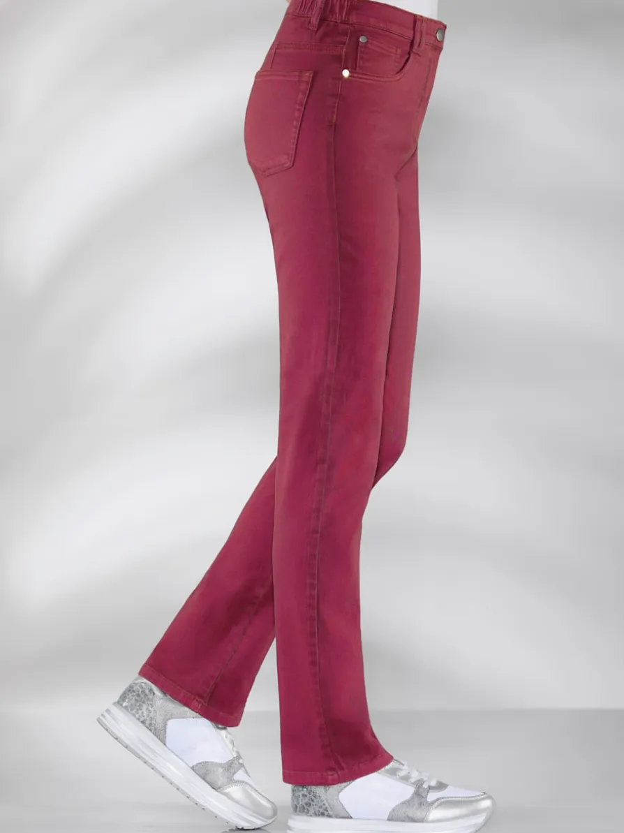 Pantalon confortable à taille haute et poches