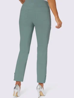 Pantalon en bengaline dentelle à la finition