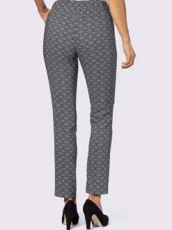 Pantalon en bengaline imprimé graphique