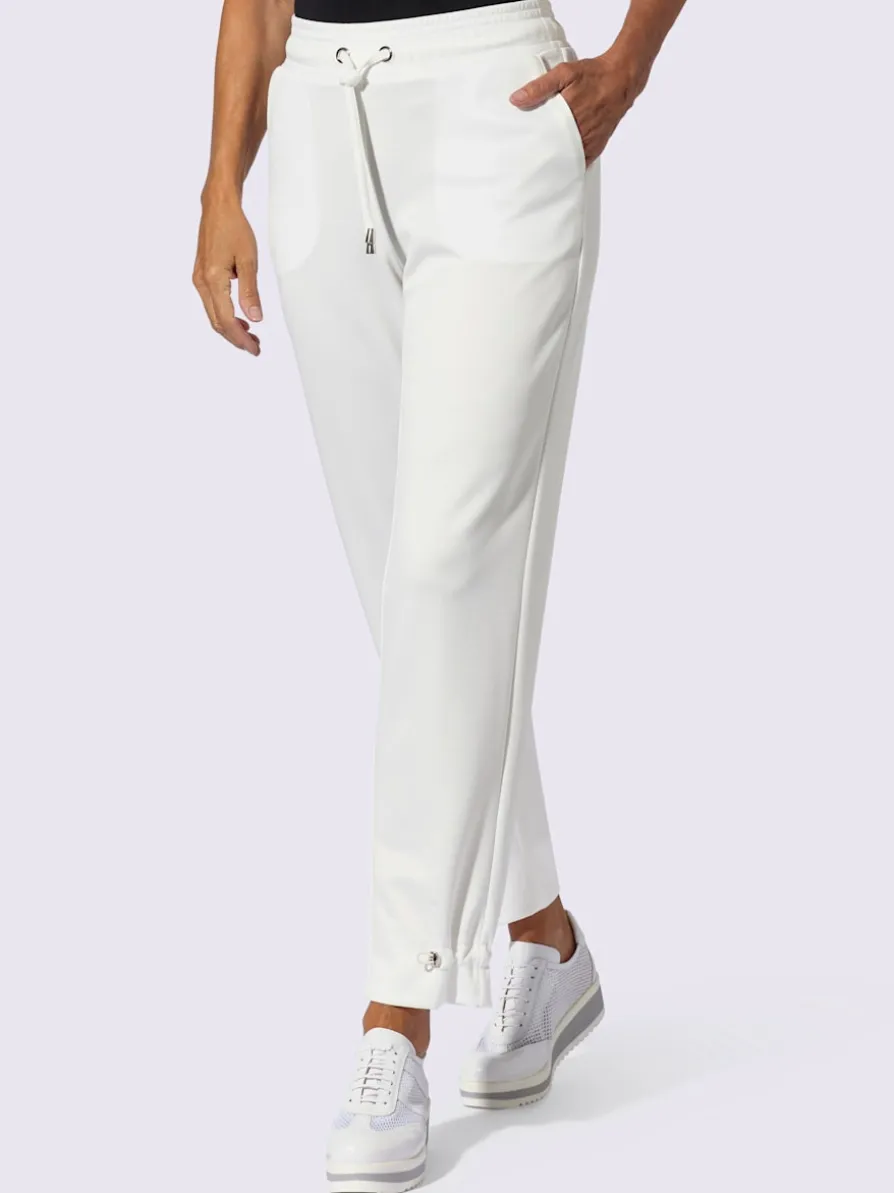 Pantalon en jersey ceinture élastique, coulisse et lien à nouer