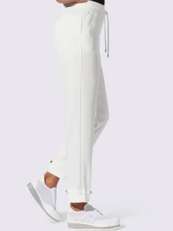 Pantalon en jersey ceinture élastique, coulisse et lien à nouer