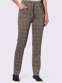 Pantalon en jersey qualité jacquard bicolore