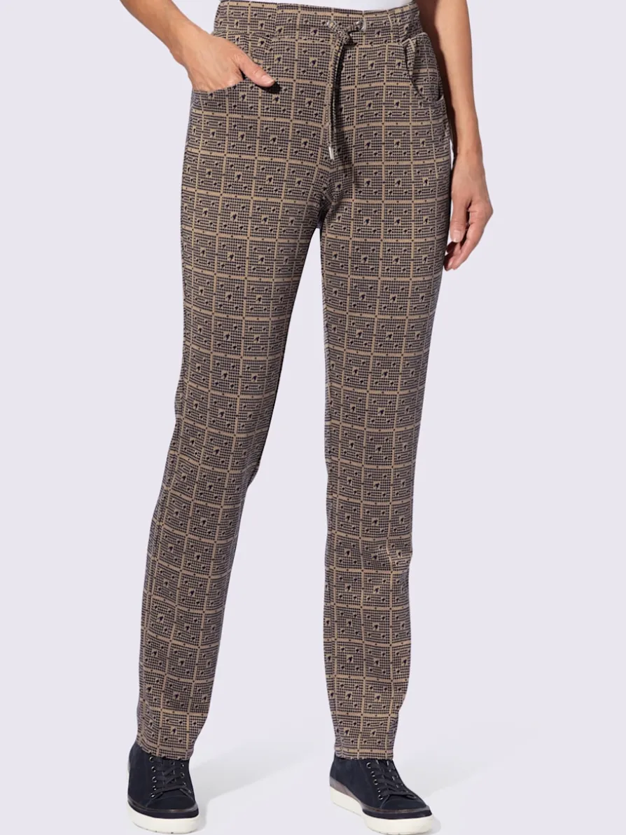 Pantalon en jersey qualité jacquard bicolore