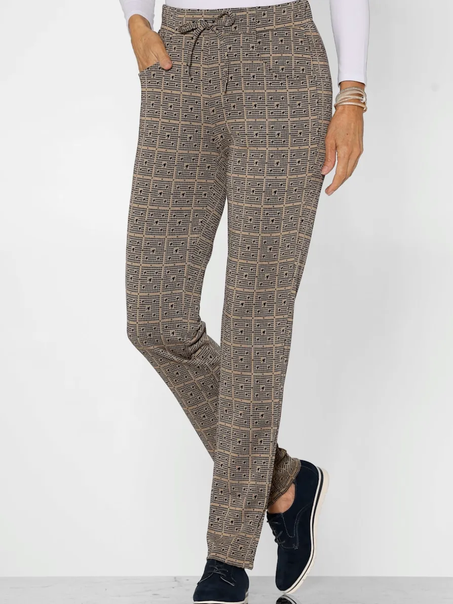 Pantalon en jersey qualité jacquard bicolore